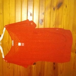 NWT women 1x top Maurices short sleeve burnt orange